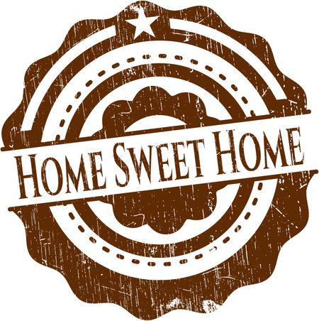 Home Sweet Home with rubber seal texture