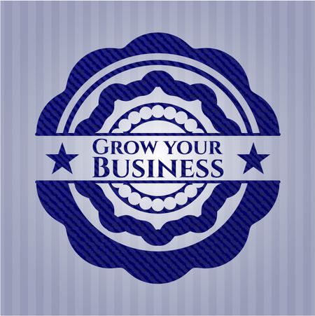 Grow your Business denim background