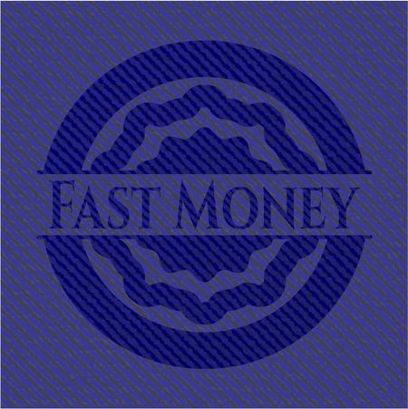 Fast Money emblem with jean texture
