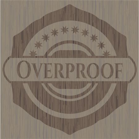 Overproof wooden emblem