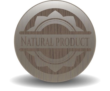 Natural Product vintage wooden emblem