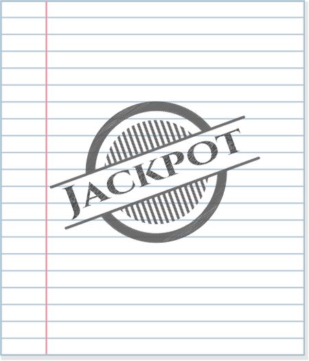 Jackpot emblem drawn in pencil