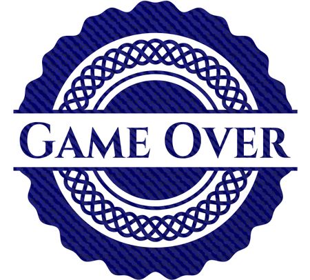 Game Over emblem with jean high quality background