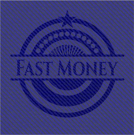 Fast Money emblem with jean high quality background