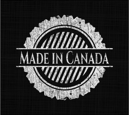 Made in Canada written with chalkboard texture