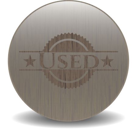 Used wooden emblem. Retro