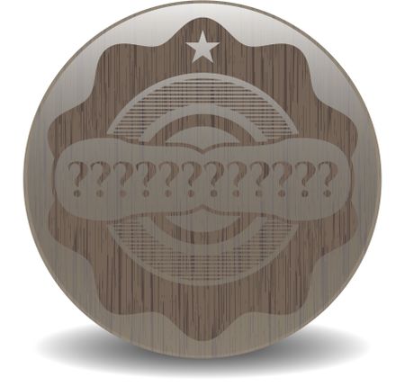 Question Mark retro wood emblem