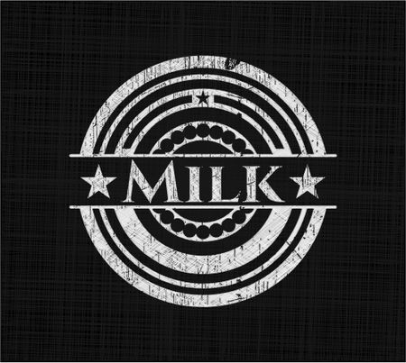 Milk on blackboard