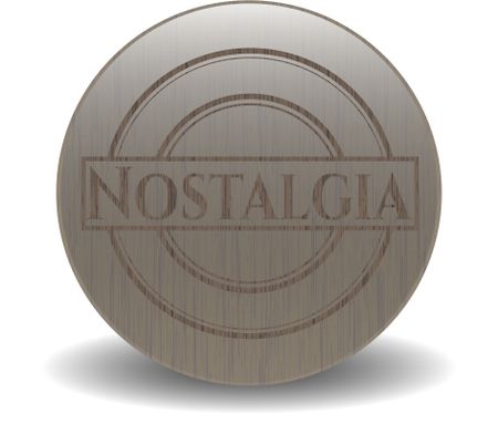 Nostalgia retro wooden emblem
