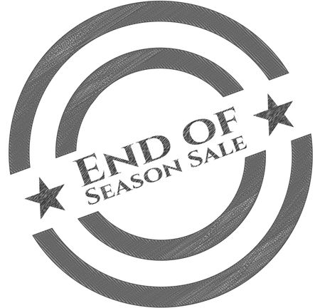 End of Season Sale drawn with pencil strokes