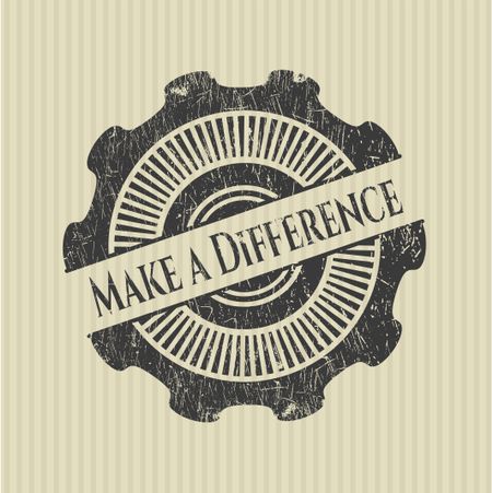 Make a Difference grunge style stamp