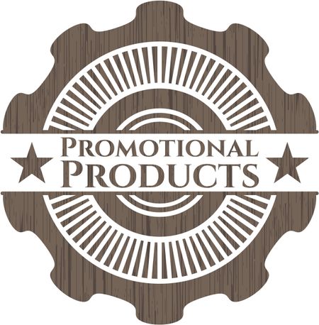 Promotional Products retro style wooden emblem