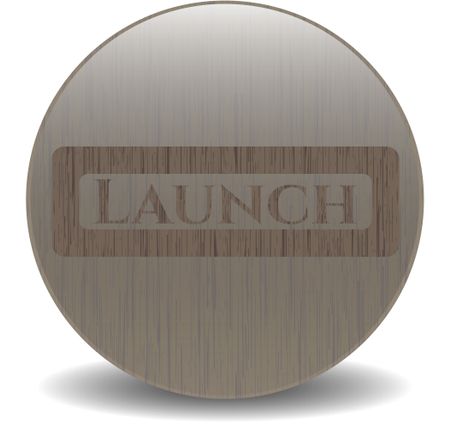 Launch vintage wood emblem