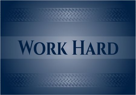 Work Hard colorful poster