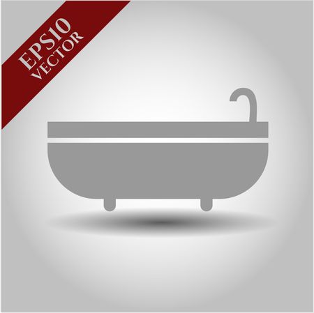 Bathtub icon or symbol