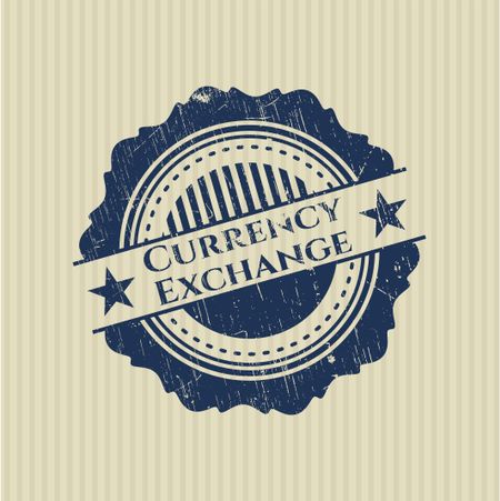 Currency Exchange rubber grunge texture seal