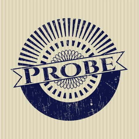 Probe rubber stamp with grunge texture