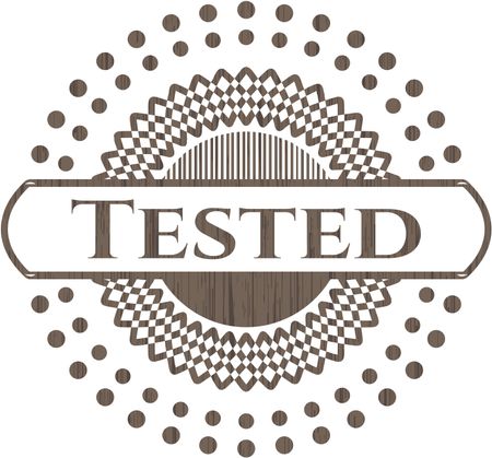 Tested wooden emblem