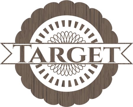 Target realistic wooden emblem