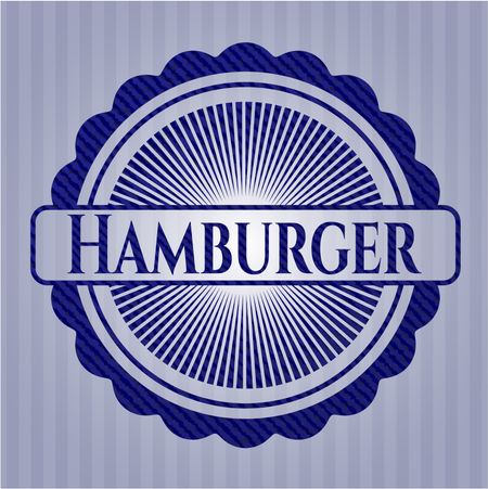 Hamburger emblem with jean high quality background