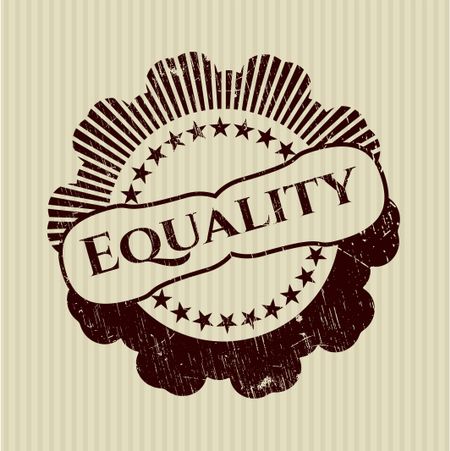 Equality rubber grunge stamp