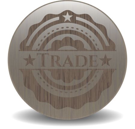Trade vintage wooden emblem