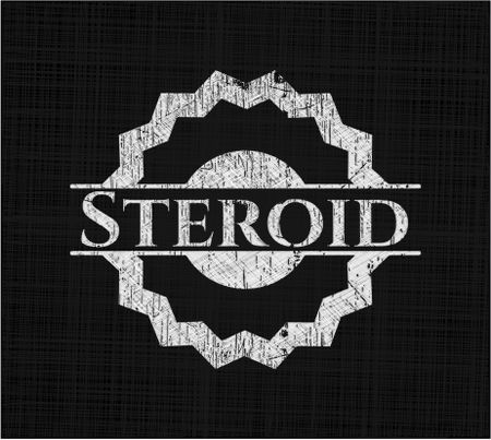 Steroid written with chalkboard texture