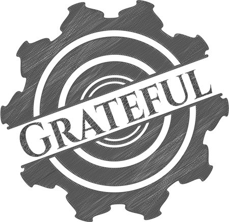 Grateful draw with pencil effect