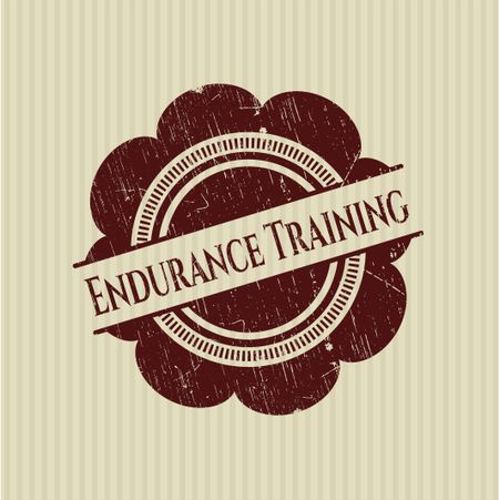 Endurance Training rubber seal with grunge texture