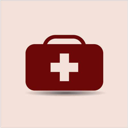 medical briefcase icon vector symbol flat eps jpg app