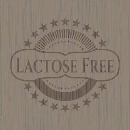 Lactose Free realistic wooden emblem