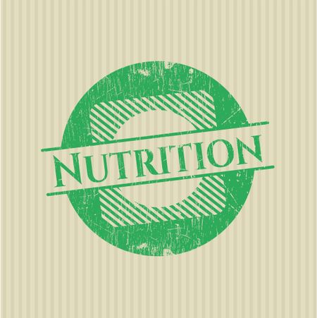 Nutrition rubber grunge texture stamp