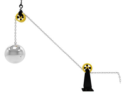 illustration of a pulley sphere isolated over a white background