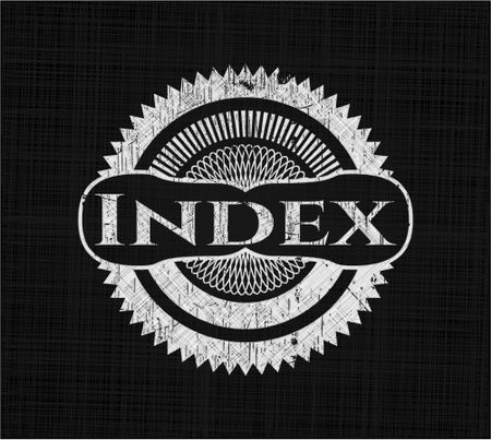 Index written with chalkboard texture