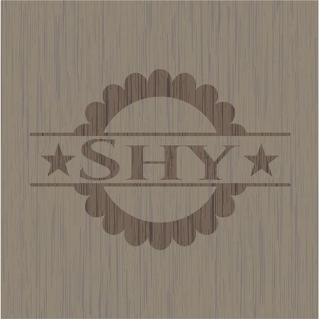 Shy wood emblem. Retro