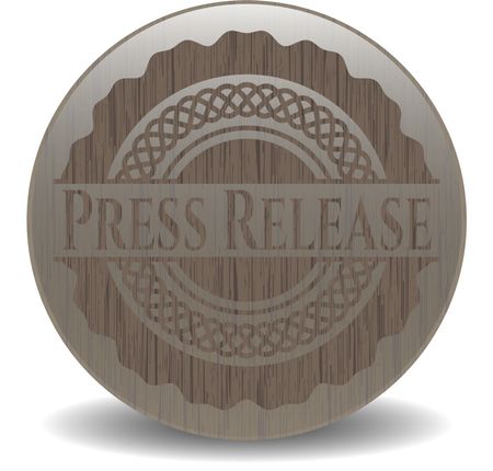 Press Release wood emblem. Vintage.