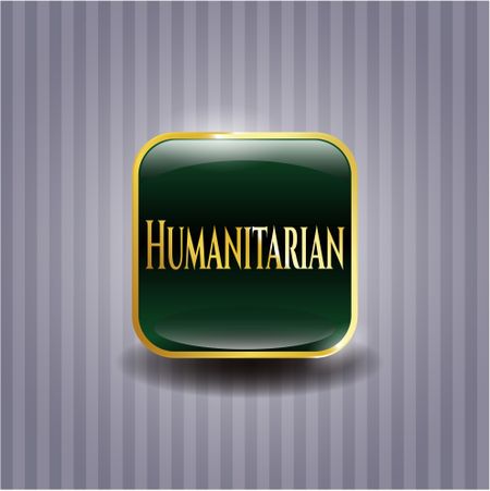 Humanitarian gold emblem or badge