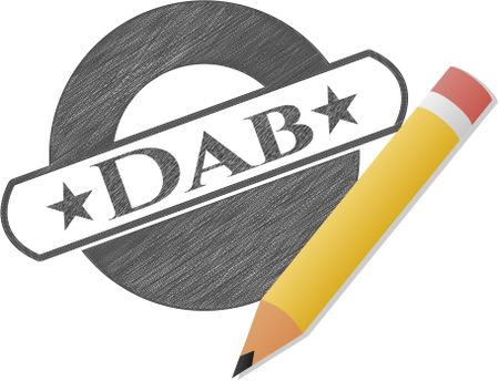 Dab emblem with pencil effect