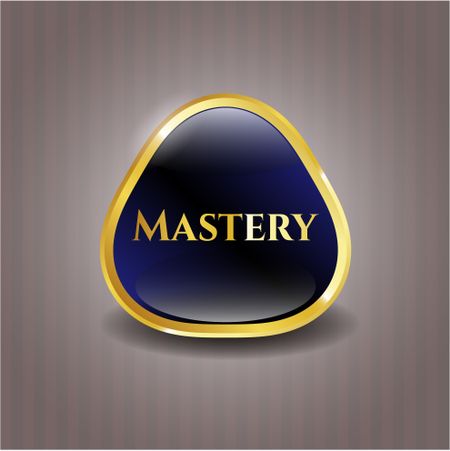 Mastery golden emblem or badge