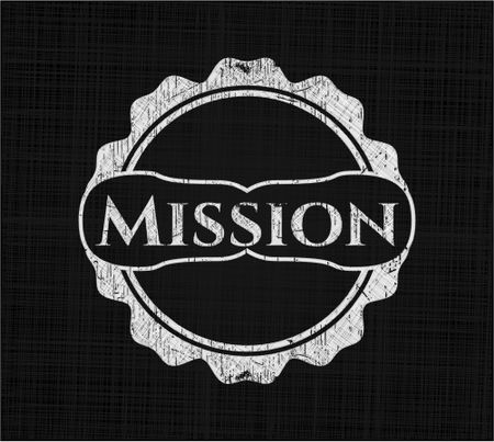 Mission with chalkboard texture