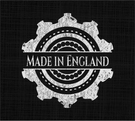 Made in England on chalkboard