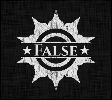 False chalkboard emblem
