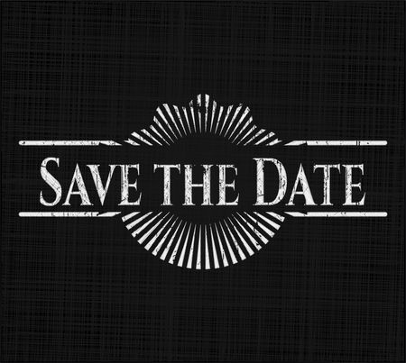 Save the Date on chalkboard