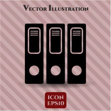 three folders icon vector symbol flat eps jpg app web
