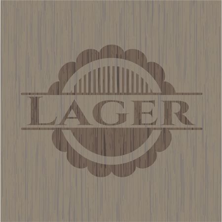 Lager wooden emblem. Retro