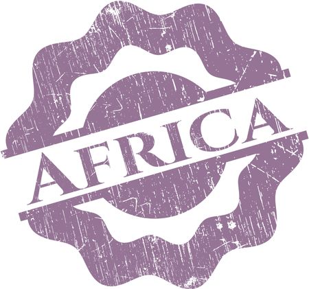 Africa rubber grunge stamp