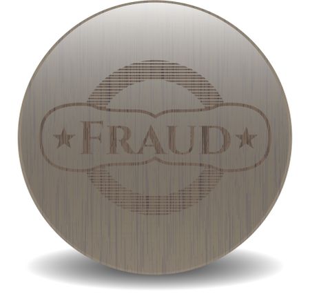 Fraud retro wooden emblem