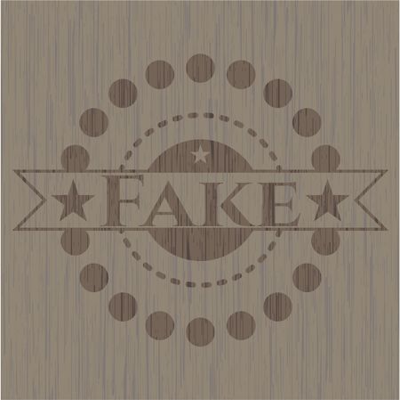 Fake vintage wood emblem