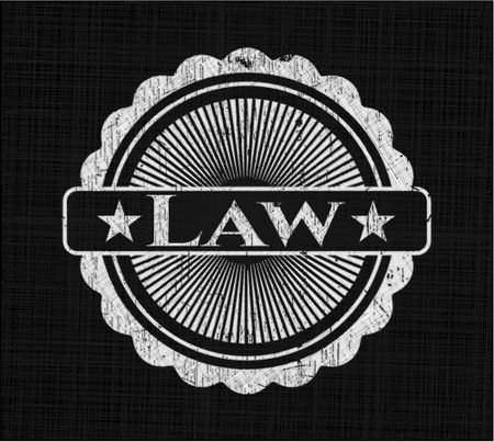 Law chalkboard emblem