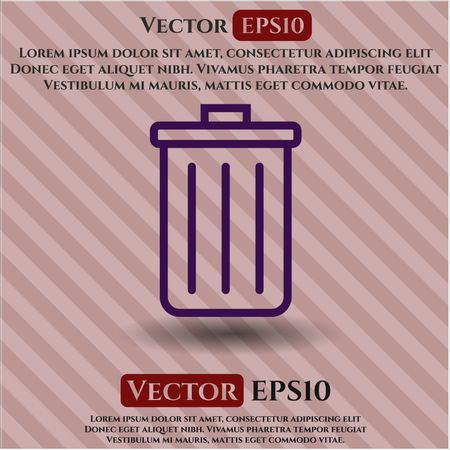 Trash can vector icon